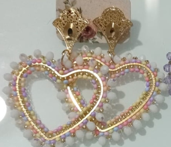 Aretes Corazón Pastel
